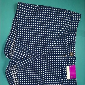 Brand New Blue and White Polkadot Shorts